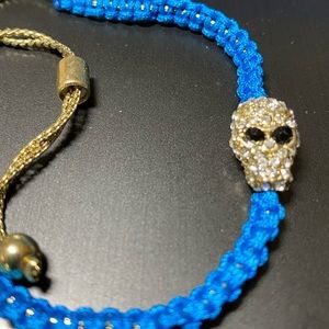 Blue Skull Friendship Bracelet